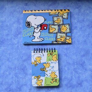 Snoopy/Woodstock photo book and notebook